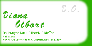 diana olbort business card